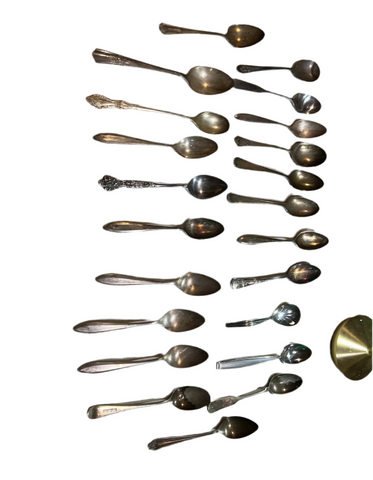 Huge Collection of Silver Spoons- Set of 22