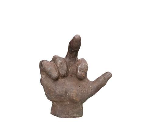 Small and Heavy Bronze Middle Finger Sculpture