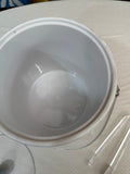 Floral Plastic Vintage Ice Bucket With Clear Tongs