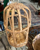 Small Wicker Bird Cage Style Decorative Piece