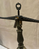 Vintage Amber Glass and Cast Iron Scale on Marble Base