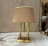 Simple Brass Table Lamp With Lampshade