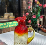 Collection of Red and Yellow Glass Serving Pieces- Set of 6