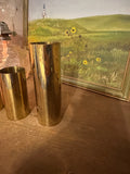 Trio of Brass Cylinder Candleholders
