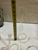 Trio of Thin Glass Propagation Vases