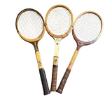 Vintage Spalding and Davis Trio of Wooden Tennis Rackets