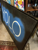 Large Yolo Painting on Canvas, Framed