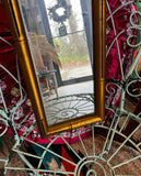 Gold Faux Bamboo Skinny Wall Mirror