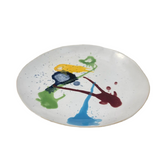 Splatter Paint Handmade Pottery Plate