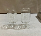 Pair of "H" Monogrammed Glasses