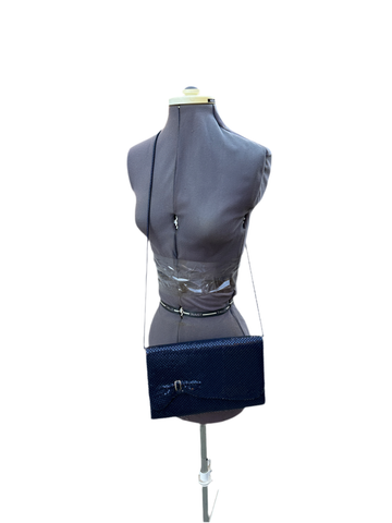 Hand Made Navy Blue Beaded La Regale Purse