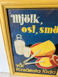 Vintage Swedish Art in Frame