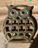 Simple Brass MCM Owl Trivet