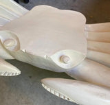 White Wooden Carved Vintage Crab Style Coffee Table Base