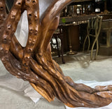 1970s Large Octopus Mirror Hand Carved Wood