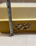 Vintage Kitsch Kitchen Plastic Bread Box With Floral Details