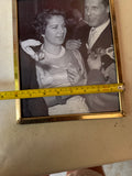 Pair of Gold Frames With Black and White Photographs