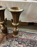 Pair of Brass Standing Indoor Planters