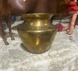 Small Brass Urn With Etched Details