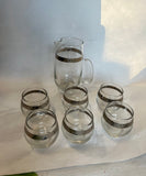 1970s Collection of Dorothy Thorpe Glasses and Pitcher- Set of 7