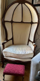 Large Wooden Vintage Balloon Chair