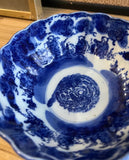 Vintage Ceramic Detailed Blue and White Bowl