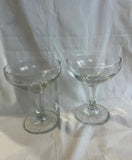 Pair of Bride and Groom Etched Champagne Glasses
