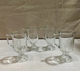 1970s Collection of "G" Monogrammed Glasses With Handles- Set of 4