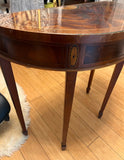 Demilune Glass Top Side Table