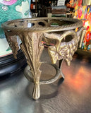 Vintage Brass Egg/Crystal Holder With Grape and Leaf Accents