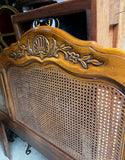Vintage Wooden Ethan Allen Caned Headboard
