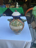 Large Ceramic Vintage Jar With Frog Details- Condition Issue