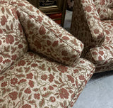 Pair of Mid-Century Floral Covered Chairs