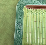 Hand Painted Stoneware Asparagus Tray