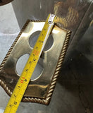 Pair of Shiny Brass Rope Details Outlet Covers