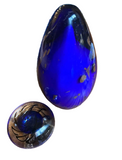 Pair of Blue Glass Paperweights