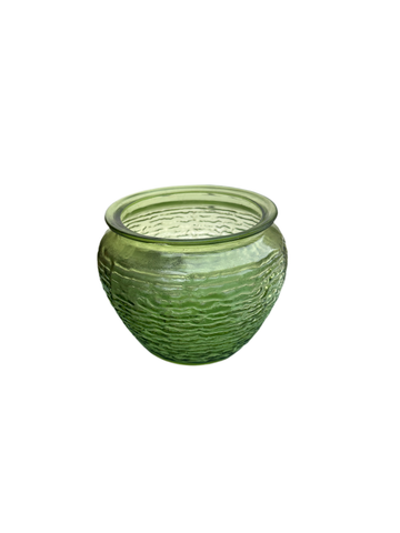 Small Green Glass Planter Bowl