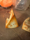 Pair of Ceramic Cheese Block Salt and Pepper Shakers