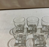 1970s Collection of Geometric Shot Glasses- Set of 7