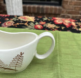 Mid-Century Gravy Saucer Reticulated Design Flower