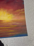 Lighthouse and Sunset Seascape Painting on Canvas
