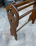 1970s Country Core Hearts Design Wooden Rustic Blanket Rack