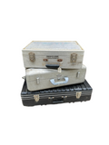 Silver and Black Stackable Industrial Suitcases