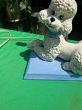 Vintage Ceramic Sitting Poodle Table Lamp