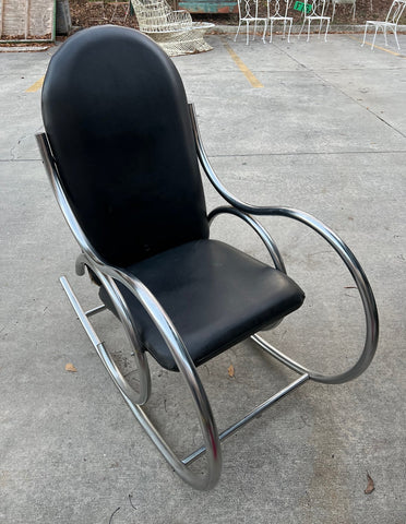 Vintage Chrome Rocking Chair