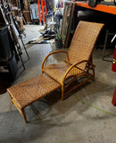 1970s Hemingway Rattan Lounge Chair With Extendable Footrest