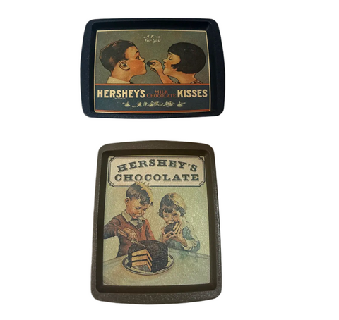 Pair of Vintage Hersheys Chocolates Trays