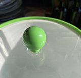 Lime Green Hard Plastic Ice Bucket With Matching Lid