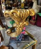 Hollywood Regency Gold Chalkware Vase