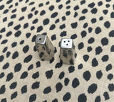 Pair of Silver Geometric Salt and Pepper Shakers